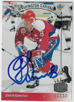Dimitri Khristich Signed 1993-94 SP Hockey Card - Washington Capitals