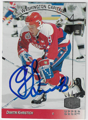 Dimitri Khristich Signed 1993-94 SP Hockey Card - Washington Capitals