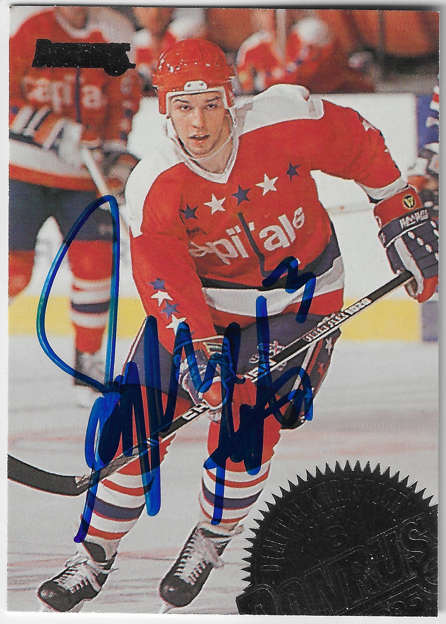 Dimitri Khristich Signed 1994-95 Donruss Hockey Card - Washington Capitals
