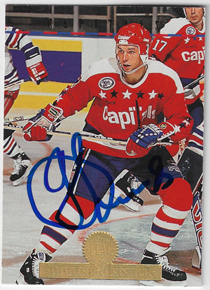 Dimitri Khristich Signed 1994-95 Leaf Hockey Card - Washington Capitals