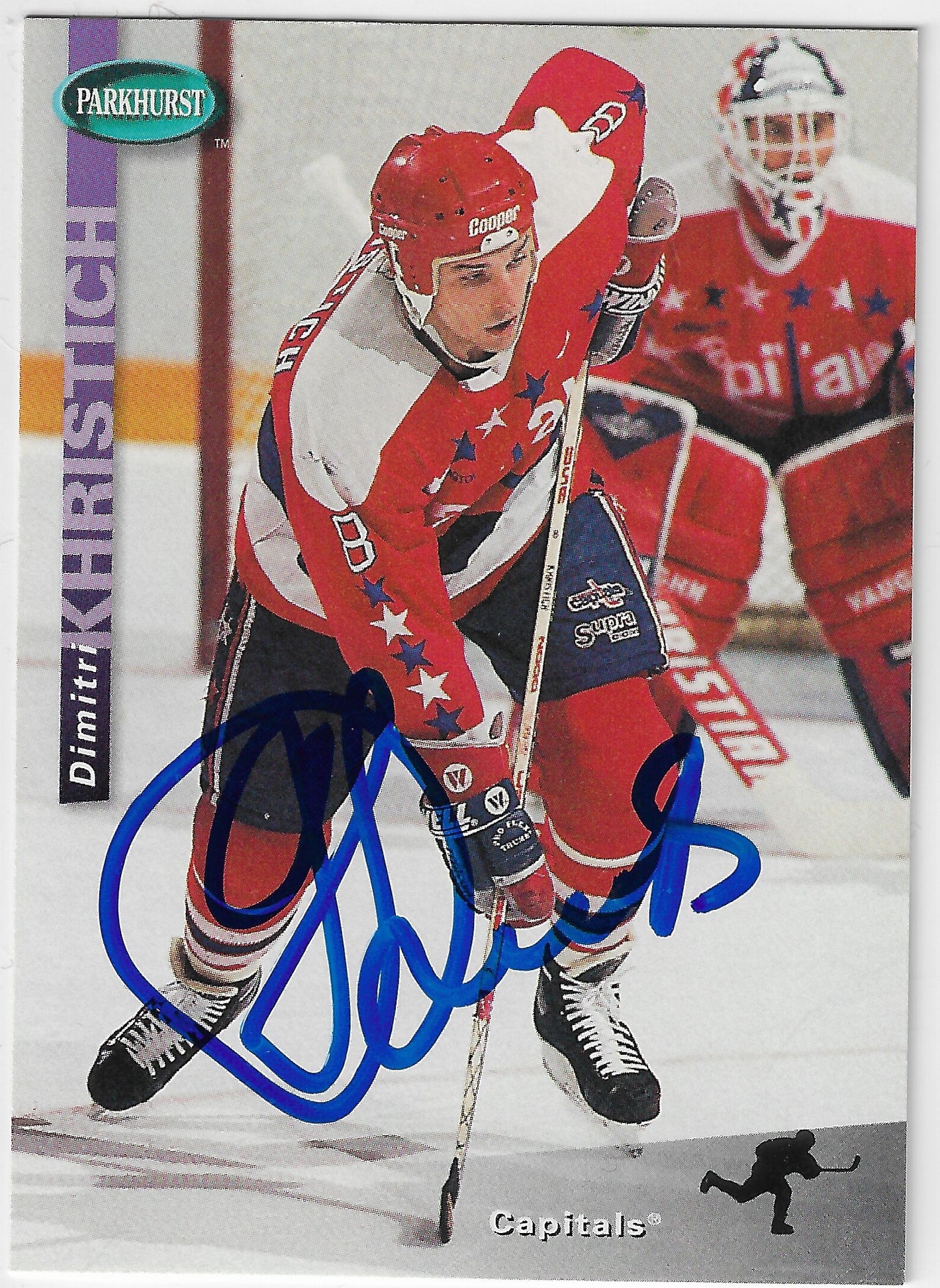 Dimitri Khristich Signed 1994-95 Parkhurst Hockey Card - Washington Capitals
