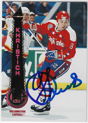 Dimitri Khristich Signed 1994-95 Pinnacle Hockey Card - Washington Capitals