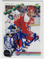 Dimitri Khristich Signed 1994-95 Score Hockey Card - Washington Capitals