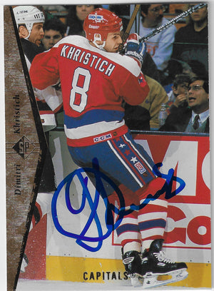 Dimitri Khristich Signed 1994-95 SP Hockey Card - Washington Capitals