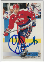 Dimitri Khristich Signed 1994-95 Topps Premier Hockey Card - Washington Capitals