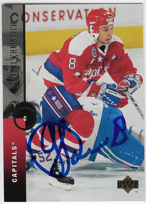 Dimitri Khristich Signed 1994-95 Upper Deck Hockey Card - Washington Capitals
