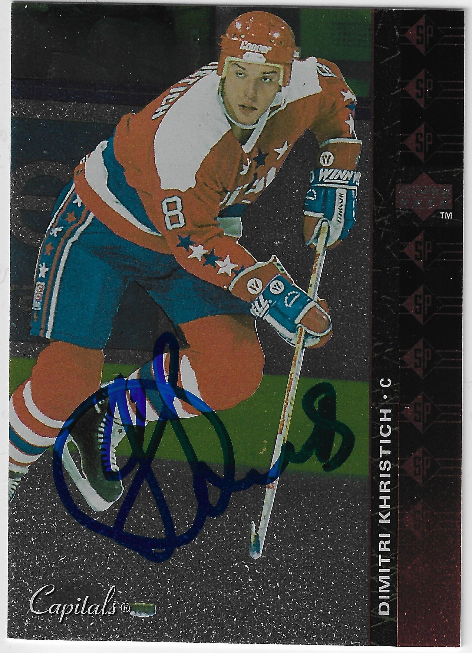 Dimitri Khristich Signed 1994-95 SP Hockey Card - Washington Capitals