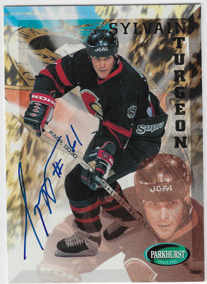Sylvain Turgeon Signed 1995-96 Parkhurst International Hockey Card - Ottawa Senators