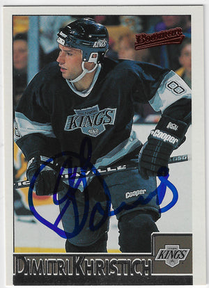 Dimitri Khristich Signed 1995-96 Bowman Hockey Card - Los Angeles Kings