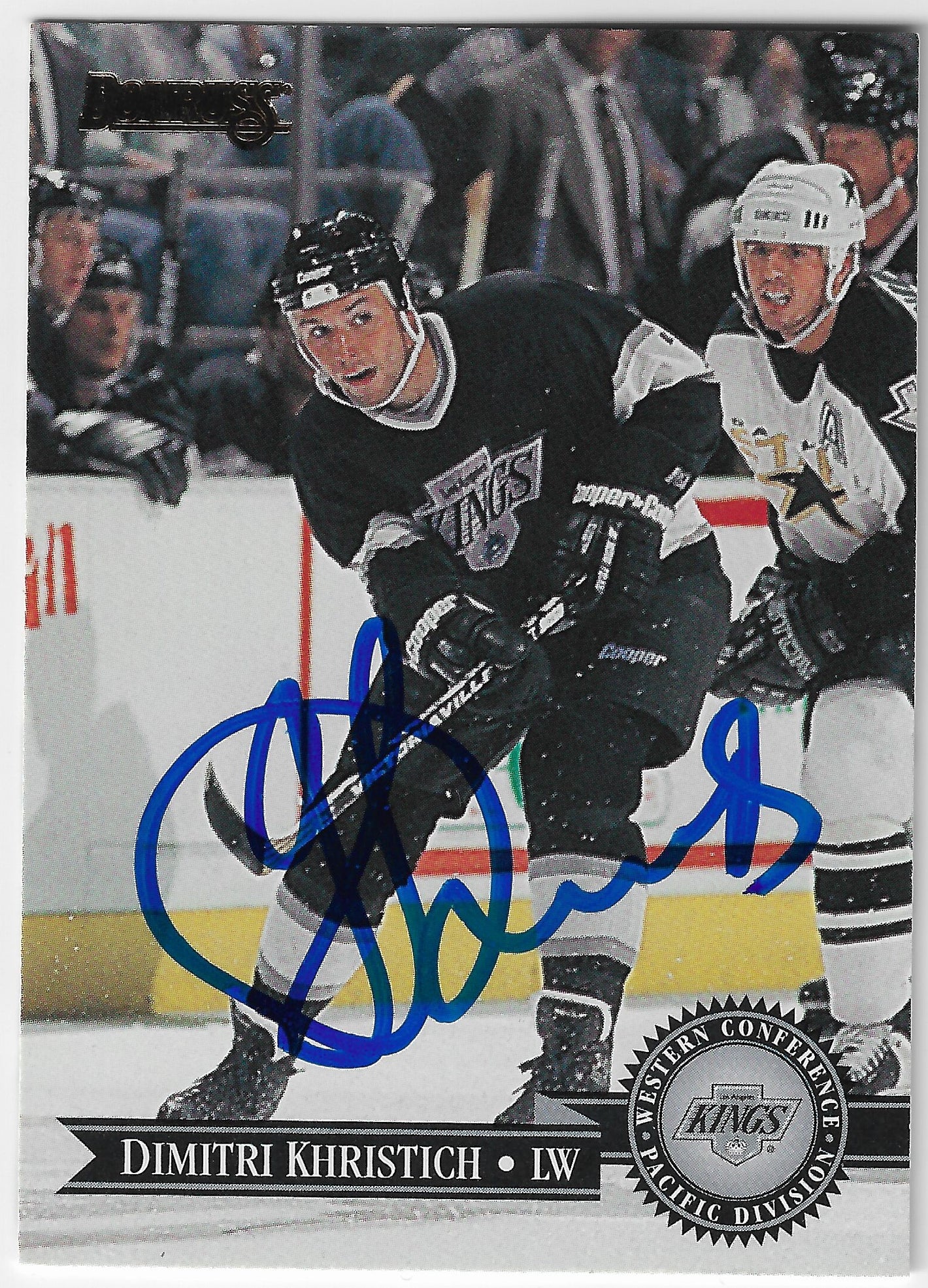 Dimitri Khristich Signed 1995-96 Donruss Hockey Card - Los Angeles Kings