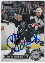 Dimitri Khristich Signed 1995-96 Donruss Hockey Card - Los Angeles Kings