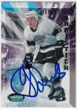 Dimitri Khristich Signed 1995-96 Parkhurst Hockey Card - Los Angeles Kings
