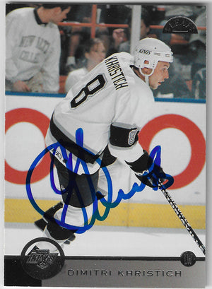 Dimitri Khristich Signed 1996-97 Leaf Hockey Card - Los Angeles Kings