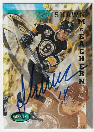 Shawn McEachern Signed 1995-96 Parkhurst International Hockey Card - Boston Bruins