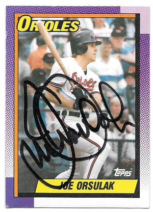 Joe Orsulak Signed 1990 Topps Baseball Card - Baltimore Orioles