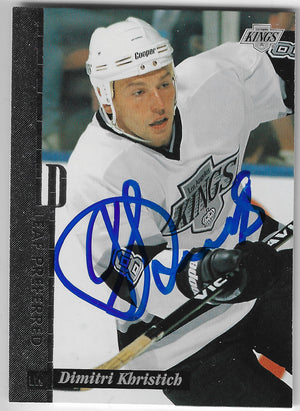 Dimitri Khristich Signed 1996-97 Leaf Preferred Hockey Card - Los Angeles Kings