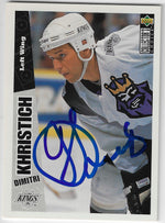 Dimitri Khristich Signed 1996-97 Collector's Choice Hockey Card - Los Angeles Kings
