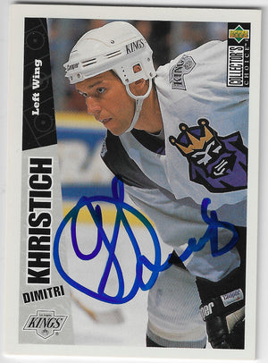 Dimitri Khristich Signed 1996-97 Collector's Choice Hockey Card - Los Angeles Kings