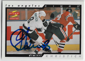 Dimitri Khristich Signed 1996-97 Score Hockey Card - Los Angeles Kings