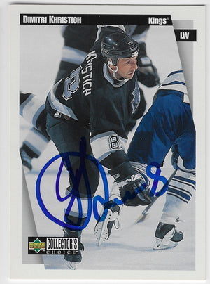 Dimitri Khristich Signed 1997-98 Collector's Choice Hockey Card - Los Angeles Kings