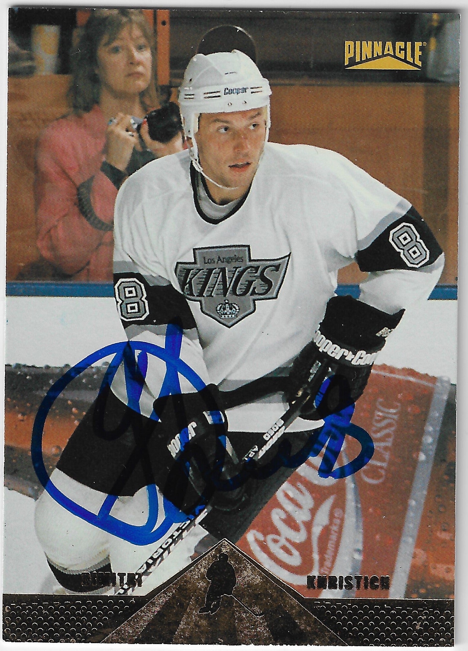 Dimitri Khristich Signed 1996-97 Pinnacle Hockey Card - Los Angeles Kings
