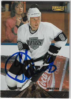 Dimitri Khristich Signed 1996-97 Pinnacle Hockey Card - Los Angeles Kings
