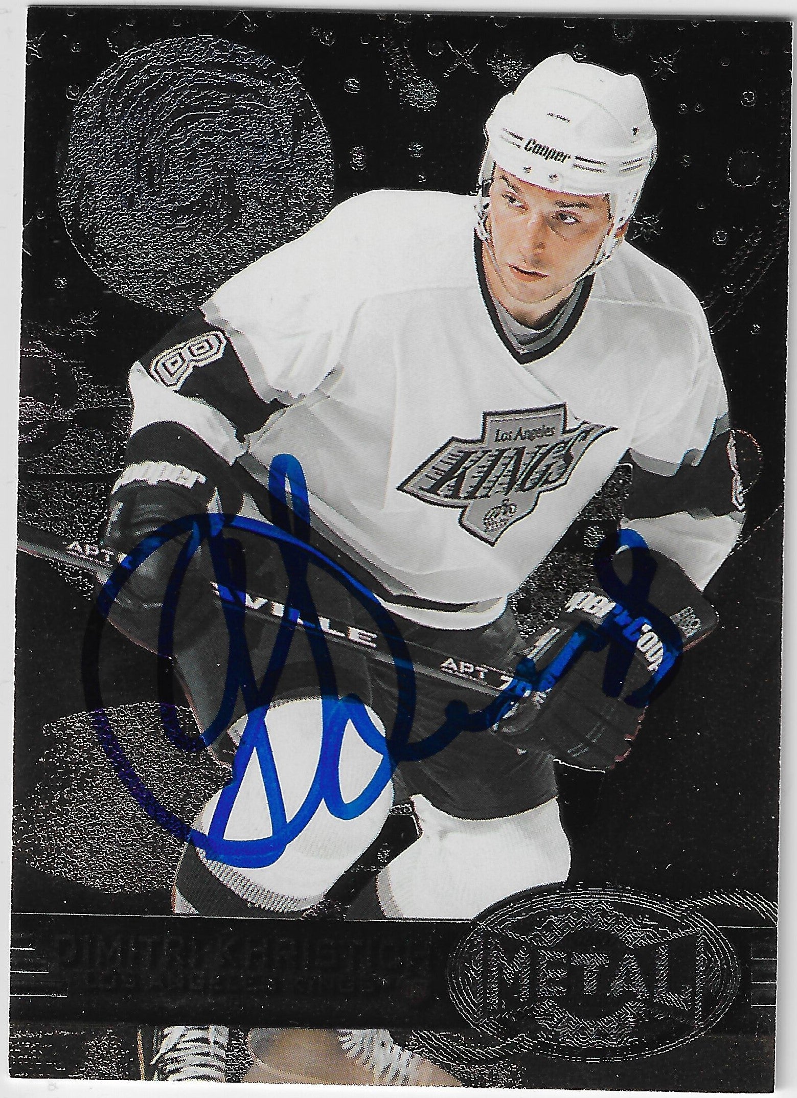 Dimitri Khristich Signed 1996-97 Metal Universe Hockey Card - Los Angeles Kings