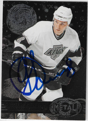Dimitri Khristich Signed 1996-97 Metal Universe Hockey Card - Los Angeles Kings