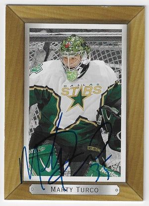 Marty Turco Signed 2003-04 Upper Deck Bee Hive Hockey Card - Dallas Stars