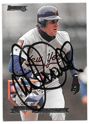 Joe Orsulak Signed 1995 Donruss Baseball Card - New York Mets