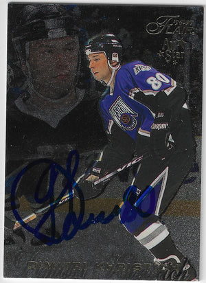 Dimitri Khristich Signed 1996-97 Flair Hockey Card - Los Angeles Kings
