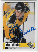 Dimitri Khristich Signed 1998-99 UD Choice Hockey Card - Boston Bruins