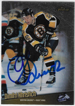 Dimitri Khristich Signed 1998-99 Topps Finest Hockey Card - Boston Bruins
