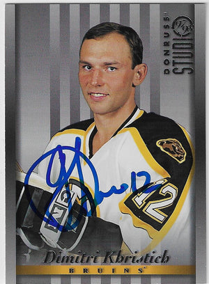 Dimitri Khristich Signed 1997-98 Studio Hockey Card - Boston Bruins