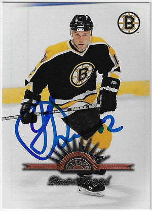 Dimitri Khristich Signed 1997-98 Leaf Hockey Card - Boston Bruins