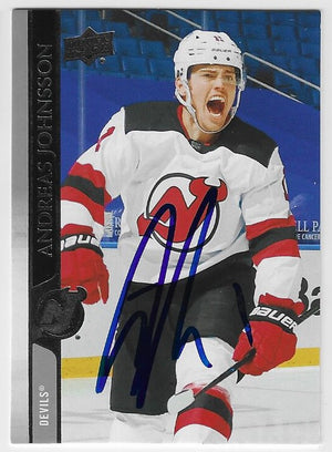 Andreas Johnsson Signed 2020-21 Upper Deck Hockey Card - New Jersey Devils