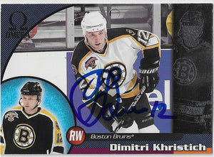 Dimitri Khristich Signed 1998-99 Pacific Omega Hockey Card - Boston Bruins