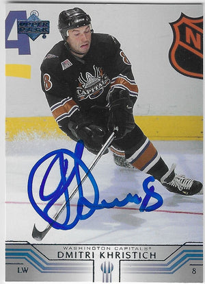 Dimitri Khristich Signed 2001-02 Upper Deck Hockey Card - Washington Capitals