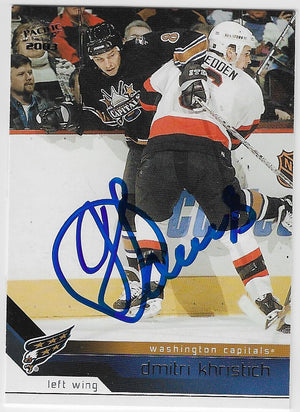 Dimitri Khristich Signed 2002-03 Pacific Hockey Card - Washington Capitals