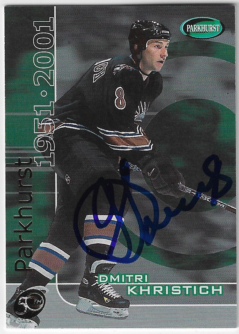 Dimitri Khristich Signed 1999-00 Be A Player Parkhurst 2000 Hockey Card - Washington Capitals