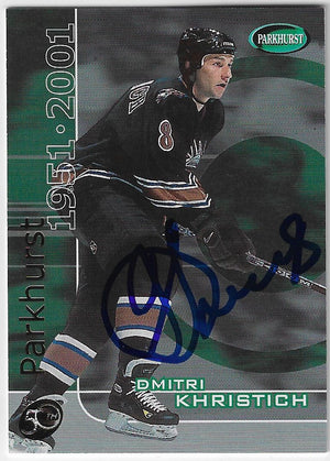 Dimitri Khristich Signed 1999-00 Be A Player Parkhurst 2000 Hockey Card - Washington Capitals