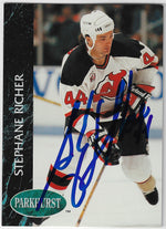 Stephane Richer Signed 1992-93 Parkhurst Hockey Card - New Jersey Devils