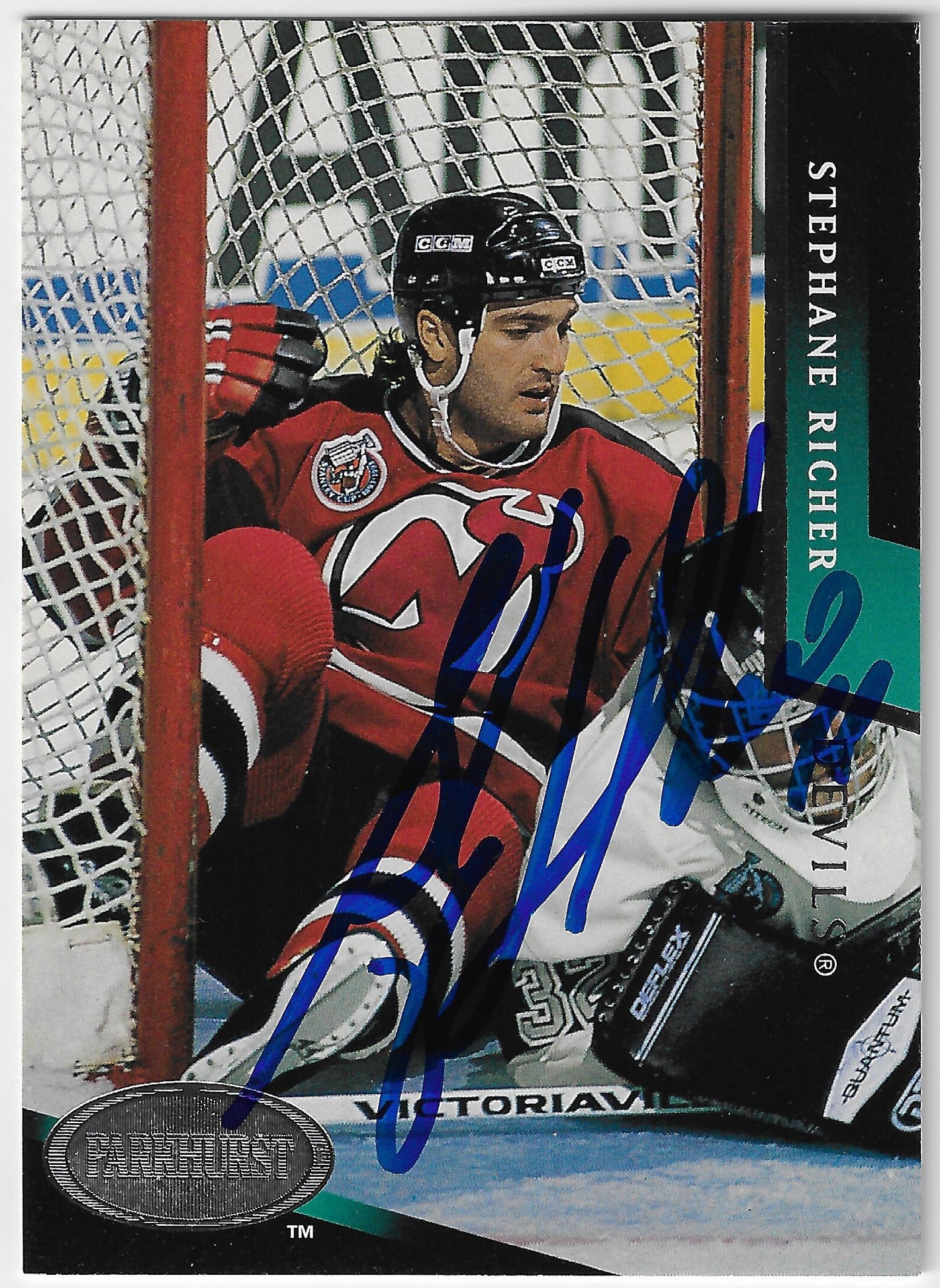 Stephane Richer Signed 1993-94 Parkhurst Hockey Card - New Jersey Devils