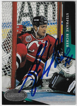 Stephane Richer Signed 1993-94 Parkhurst Hockey Card - New Jersey Devils