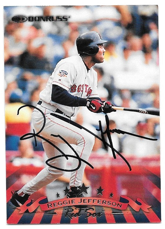Reggie Jefferson Signed 1998 Donruss Baseball Card - Boston Red Sox