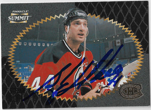 Stephane Richer Signed 1996-97 Pinnacle Summit Hockey Card - New Jersey Devils