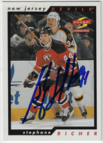 Stephane Richer Signed 1996-97 Score Hockey Card - New Jersey Devils