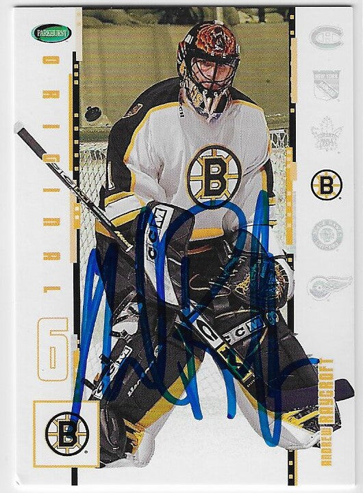 Andrew Raycroft Signed 2003-04 Parkhurst Original Six Hockey Card - Boston Bruins
