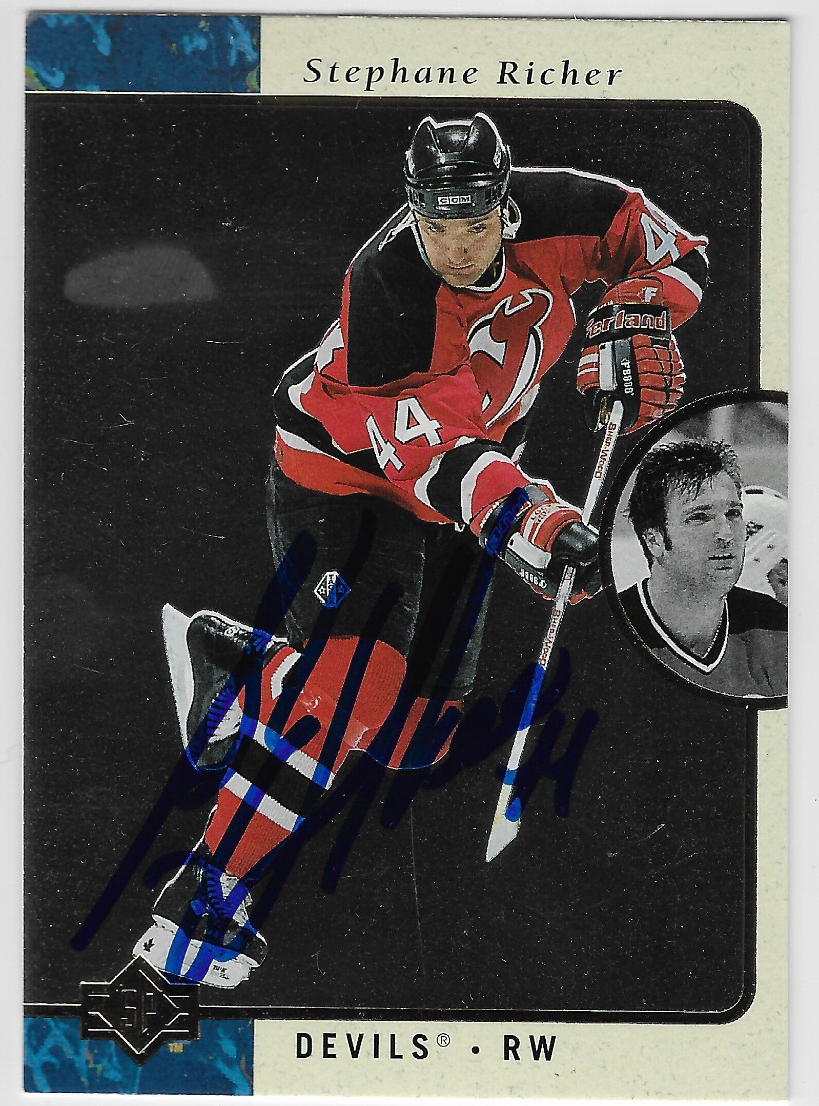Stephane Richer Signed 1995-96 SP Hockey Card - New Jersey Devils