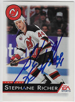 Stephane Richer Signed 1993-94 EA Sports Hockey Card - New Jersey Devils